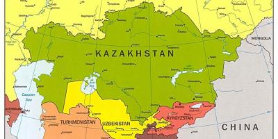Карта на Казахстан карта на Азия