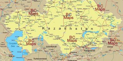 Казахстан картата на града 