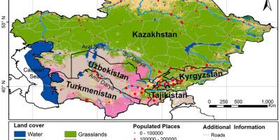 Карта на Казахстан климат