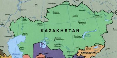 На картата Алмати, Казахстан